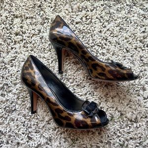 Antonio Melani Animal Print Peep-toe Heels Size 7